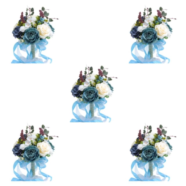 Ramo de flores artificiales Matsuzay para boda portátil Azul