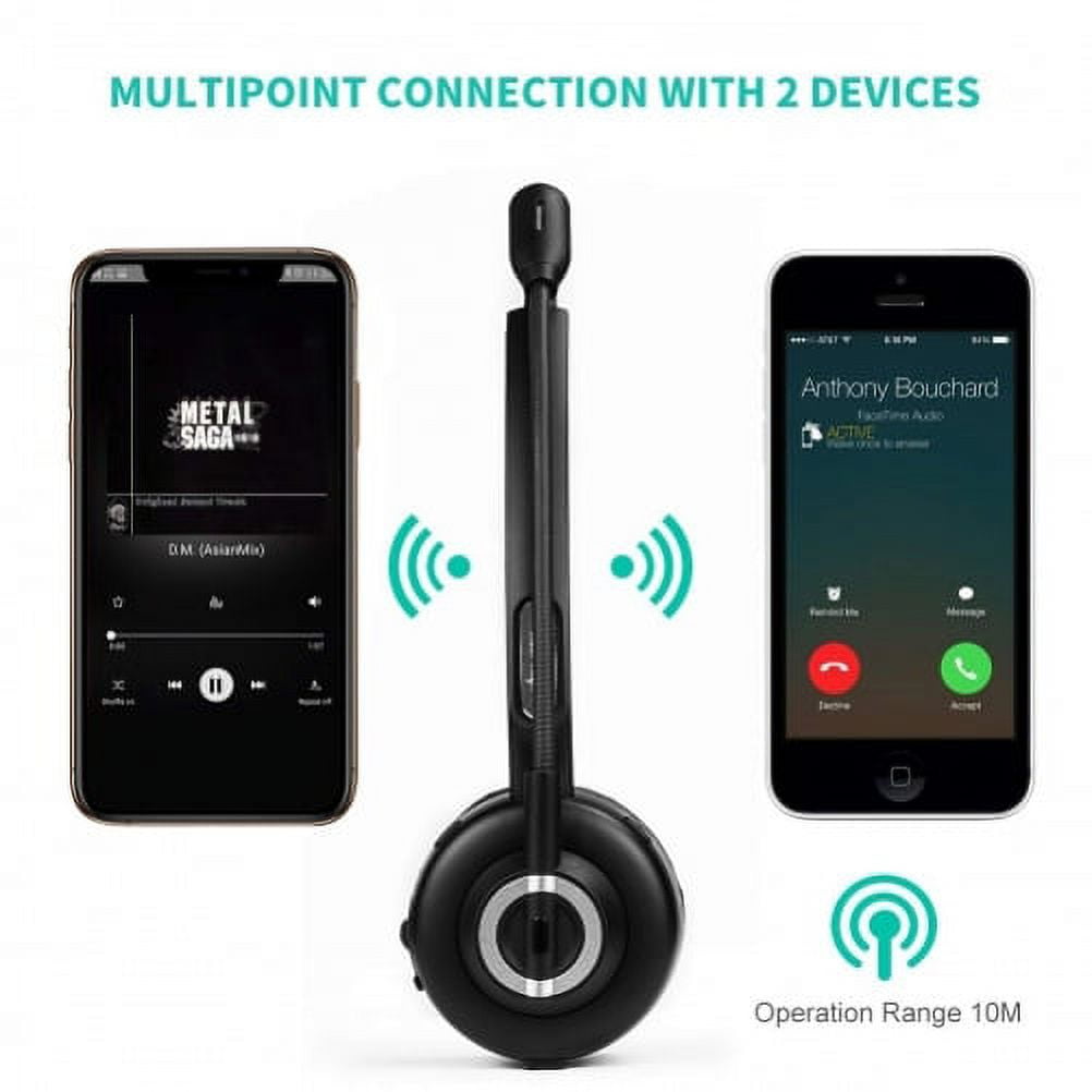 Wireless Headphone for iPhone 14/Pro/Max/Plus - Microphone Headset Bluetooth Earphone Hands-free Noise Isolation