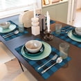 thumbnail image 6 of Placemats Set Of 4 / 6, Blue Black Plaid Placemats For Dining Table Indoor/Outdoors Heat Resistant Washable Placemats 18" X 12", 6 of 8