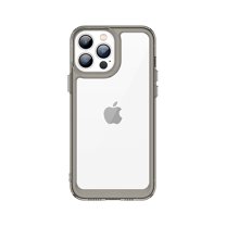 Feishell Clear Case for Apple iPhone 15 Pro Max 6.7 inch,Shockproof Slim Fit Non-Yellowing Transparent Anti-Scratch Lightweight Silicone Anti-Fingerprint Protective Phone Case,Gray