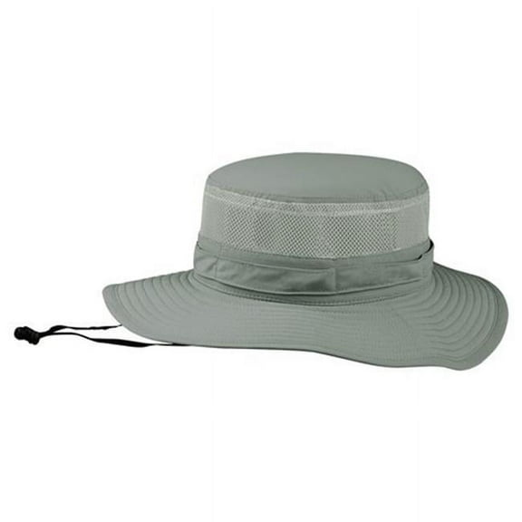 J7231 Taslon UV Bucket Hat With Mesh Crown, Gull - Small & Medium