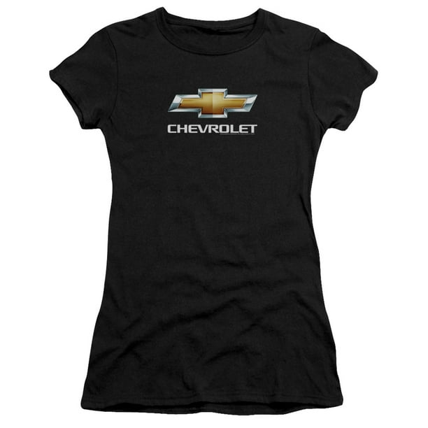 Trevco - Chevrolet - Chevy Bowtie Stacked - Juniors Teen Girls Cap Sleeve Shirt - XX-Large