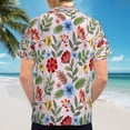thumbnail image 6 of High Quality Hawaiian Shirts for Men Short Sleeve Aloha Beach Shirt Floral Summer Casual Button Down Shirts Blouses EQ7V44, 6 of 7