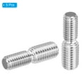 thumbnail image 3 of Uxcell M10*M12*40mm Double End Threaded Stud Screw Bolt, 5 Pack 304 Stainless, 3 of 5