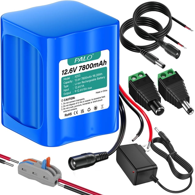 Paquete de baterías Mspalocell Lithium 12V 7800mAh con cargador