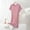 Pink, variant on Women's Round Neck Short Sleeve Relaxed Straight Maxi Nightgown, Solid Ultra-Soft Breathable Knit Four-Season Casual Home Sleep Loungewear Dress(Coffee,2XL)