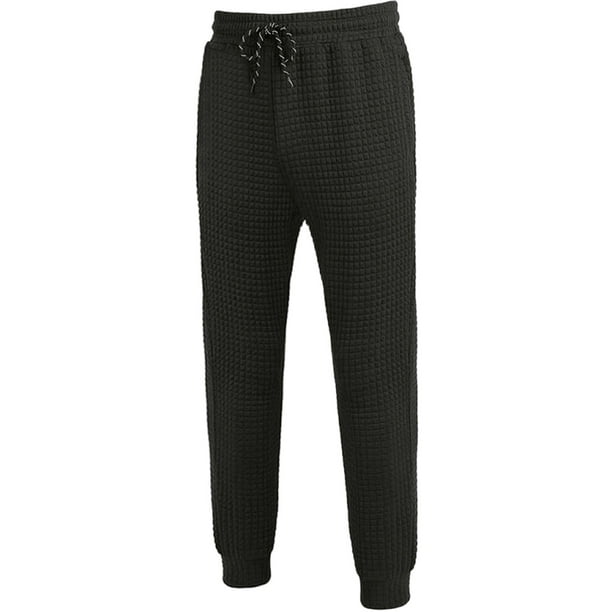 Pantalones largos de moda para hombre, de color liso, cómodos, informales, con cordón para fitness.