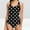 Black, variant on Hipattires Fashion Bathing Suits for Women Beach Bikini Sets Print 1 Piece Black Swimwear Plus Size Swimsuits