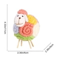 thumbnail image 3 of Colorful Boho Lint Sheep Ornament Handmade Lamb Figurine – Cute Easter Decor Tabletop Accent for Spring, Rustic Farmhouse Home Decoration Gift, 3 of 6