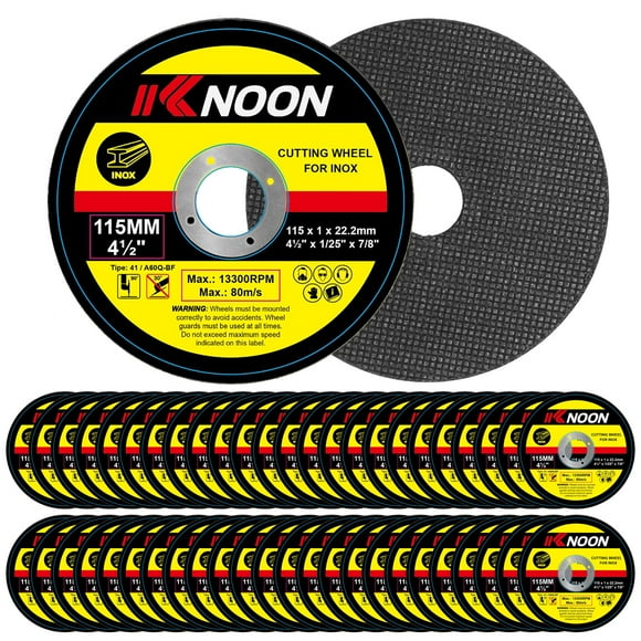 KKnoon Multifunctional Cutting Blade Aluminium Oxide 115mm 4 1/2inch Diameter Metal Stainless Steel Cutting Disc for Angle Grinder