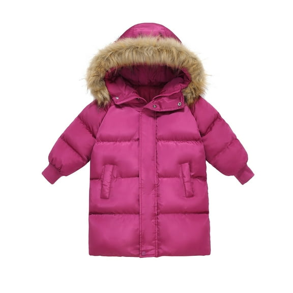 KAUOD Girls Hooded Parka Coats Quilted Puffer Lightweight Jackets Kids Toddler Winter Warm Coats Outdoor Padded down Outwear