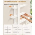 thumbnail image 4 of Gronda White Floating Shelves for Wall Mounted, 3 Tier 20" Adjustable Pine Wood Floating Shelf for Bedroom Living Room Bathroom, Modern Home Decor Storage Display, 4 of 7