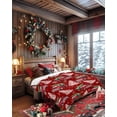 thumbnail image 4 of Christmas Flannel Blanket for Bed,Travel and Camping, Christmas Truck Xmas Pine Tree Snowflakes Red Super Soft Cozy Blanket for All Seasons 40" x 50", 4 of 6