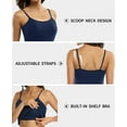 thumbnail image 5 of Charmo Women's Cami Adjustable Spaghetti Strap Built in Bra Tank Tops 2 Pack, 5 of 7