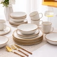 thumbnail image 2 of AmorArc Ceramic Dinner Plates Set of 6,10.5 Inch Handmade Reactive Glaze Stoneware Plates,Large Rustic Shape Dinnerware Dish Set for Kitchen, Microwave & Dishwasher Safe,Scratch Resistant-Pearl White, 2 of 8