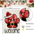 thumbnail image 6 of Welcome Christmas Garden Flags 12.5x18 Double Sided, Xmas Red Paw Print Small Seasonal Decoration for Holiday Winter Yard Outside Outdoor, 6 of 6