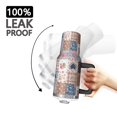 thumbnail image 3 of 40oz Pioneer Flower Floral Print Pattern Insulated Tumbler with Handle, BPA-Free Leak Proof Lid and Straws, Double Wall Vacuum, Hot 12h/Cold 34h, 3 of 6