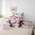 thumbnail image 5 of Manfei Cartoon Bow 7-Piece Twin Bedding Sets,Black Pink Bedding Comforter Set,Dreamy Princess Breathable Sheet Sets,Breathable Kawaii Bedroom Decorative,Reversible, 5 of 7