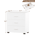 thumbnail image 4 of Homieasy 3-Drawer Wood Closet Organizer System - Multi-Functional Storage for Bedroom, Nightstand or End Table, 4 of 9