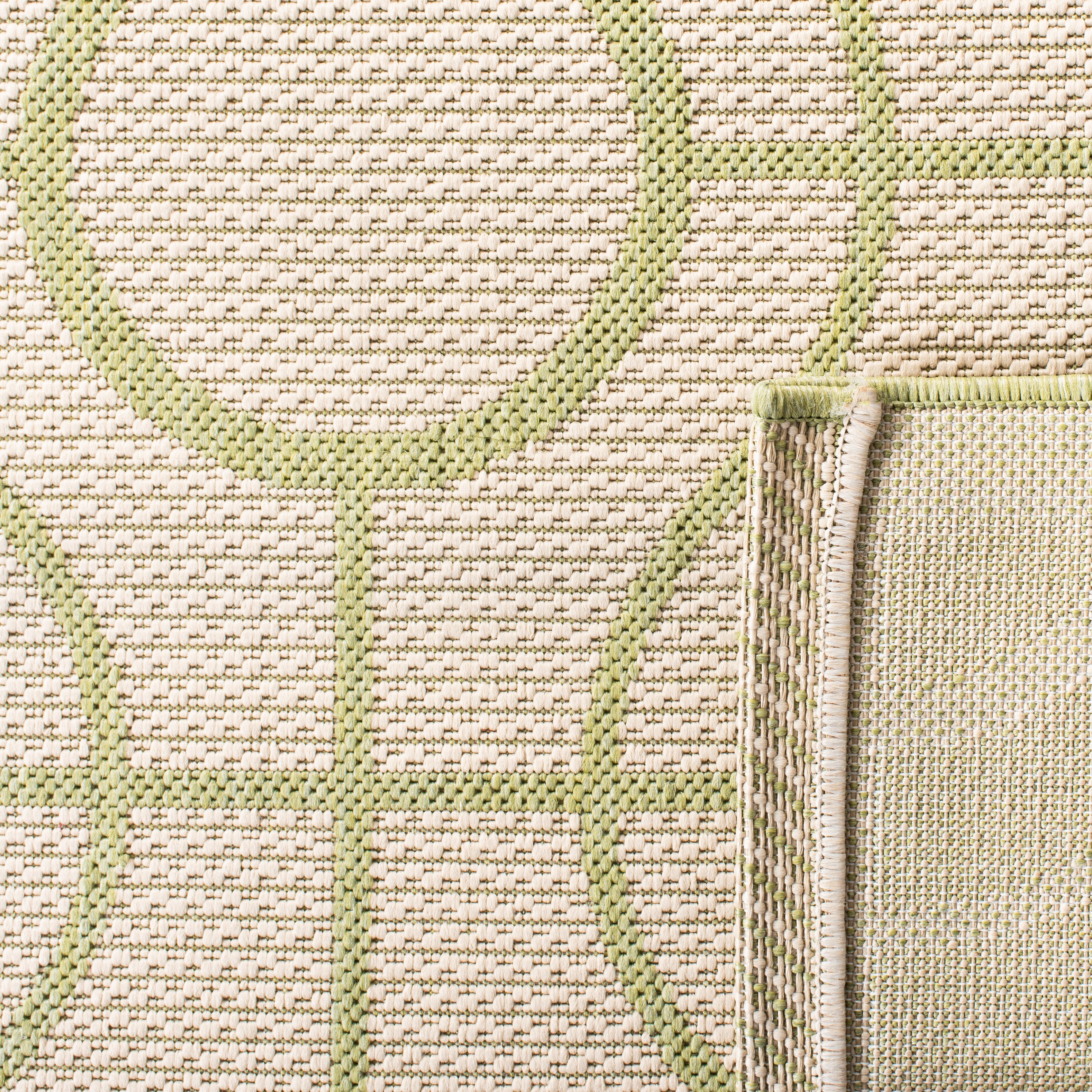 Safavieh Courtyard Brian Geometric Indoor/Outdoor Area Rug, Beige/Sweet Pea, 8' x 11'
