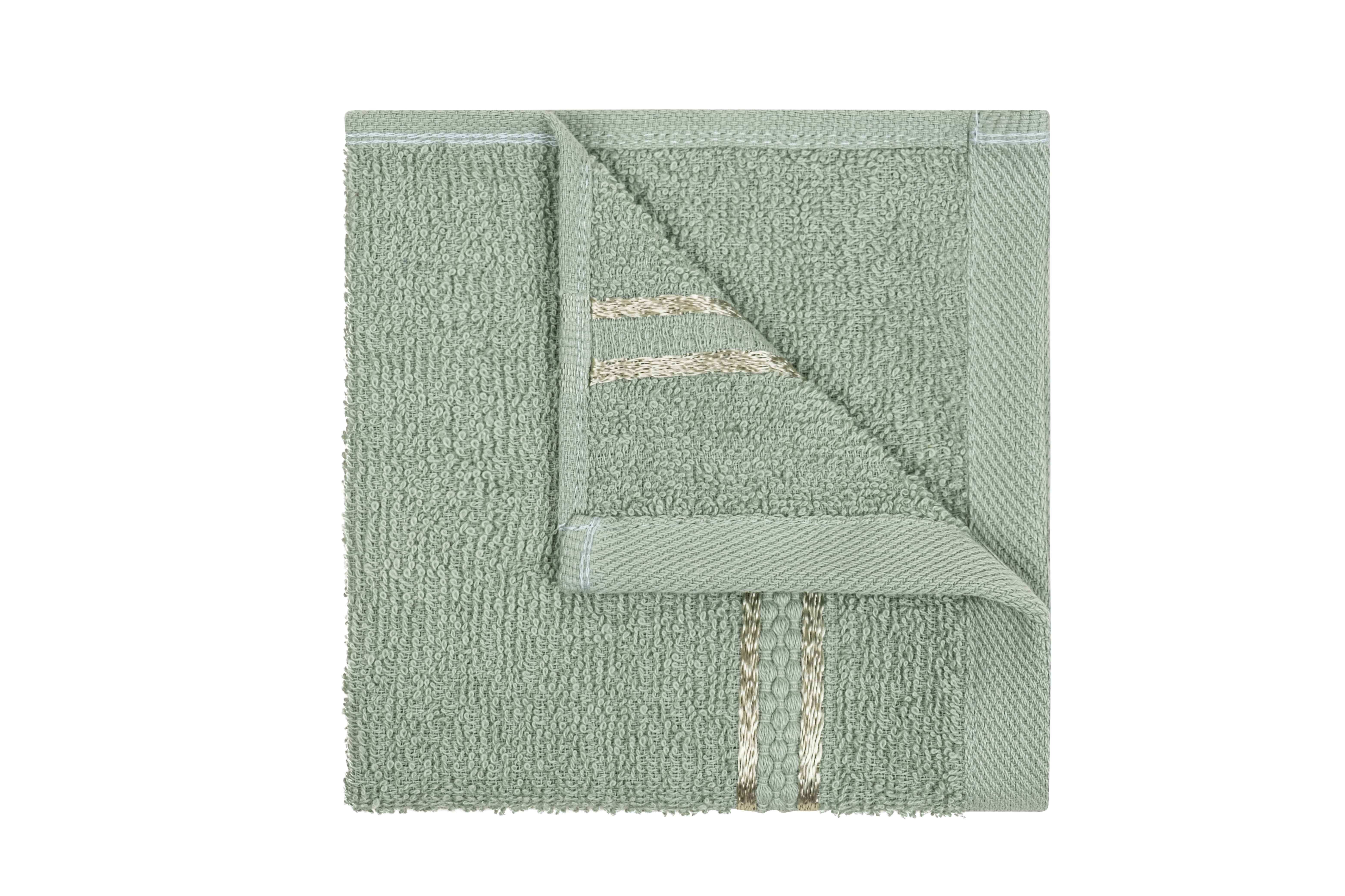 Dewall Maisons Premium Soft Green 24-Piece Washcloth Set - Premium 100% Cotton, 12" x 12" Size - Soft, Durable Towels for Body, Face, Hands - Ideal for Home & Spa Premium