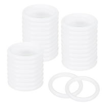 Uxcell 50-Pack Dream Catcher Rings,1.1 Inch Plastic Macrame Wreath Floral Round Rings for DIY Wedding Wreath White 0.14 Inch