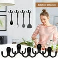 thumbnail image 2 of 10 Pack Heavy Duty Double Prong Coat Hooks with 20Screws, Wall Mounted Utility Hooks, Retro Metal Coat Hooks for Hanging Coat, Bag, Scarf, Towel, Hat, Key, Cup(Black), 2 of 8