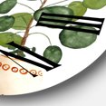 thumbnail image 3 of Designart 'Trio Of House Plants Ponytail Palm And Ficus' Traditional Wall Clock, 3 of 5