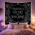 thumbnail image 2 of Ornate Border Framed With Botanical Illustrations Flowers, Mystical Fantasy for Space Lovers, Wall Decor, Valentine's Day Gift, Tapestry Wall Hanging for Dorm and Living Room, 2 of 7
