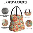 thumbnail image 3 of Pioneer Flower Floral Print Pattern Drawstring Lunch Bag Women - Drawstring Lunch Bag Insulated for Work Office - Stain-Resistant Large Lunchbags for Women with Multi-Pockets, 3 of 6