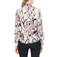 thumbnail image 4 of Allegra K Women's Floral Button Down Long Sleeves Tie Neck Office Shirts, 4 of 7