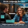 thumbnail image 3 of AI smart glasses, answer calls, listen to music, wake up the voice assistant, AI chat, real-time translation, meeting records, video translation and other functions, support 164 kinds of translation,, 3 of 9