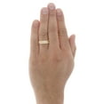 thumbnail image 5 of 14K Yellow Gold Diamond Wedding Band Brushed Finish Engagement Ring 0.17 Ct., 5 of 5