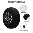 thumbnail image 2 of Sikiie Cartoon Mushroom PVC Leather Spare Tire Wheel Cover Spare Tire Cover, for Car Truck SUV Camper Trailer Universal Fit(14-17in)-15 inch, 2 of 6