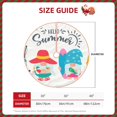 thumbnail image 2 of Xecao Gnomes Summer Pattern Christmas Tree Skirt Round Xmas Tree Mat Base Cover for Holiday Home Decorations-30", 2 of 6