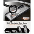 thumbnail image 3 of Poetic for Samsung Galaxy S26 Case | 360° Rotate Magnetic Ring Kickstand | Compatible with MagSafe | Military Grade Drop Proof Protection Cover | Tempered Glass Screen Protector | Black/Clear, 3 of 9