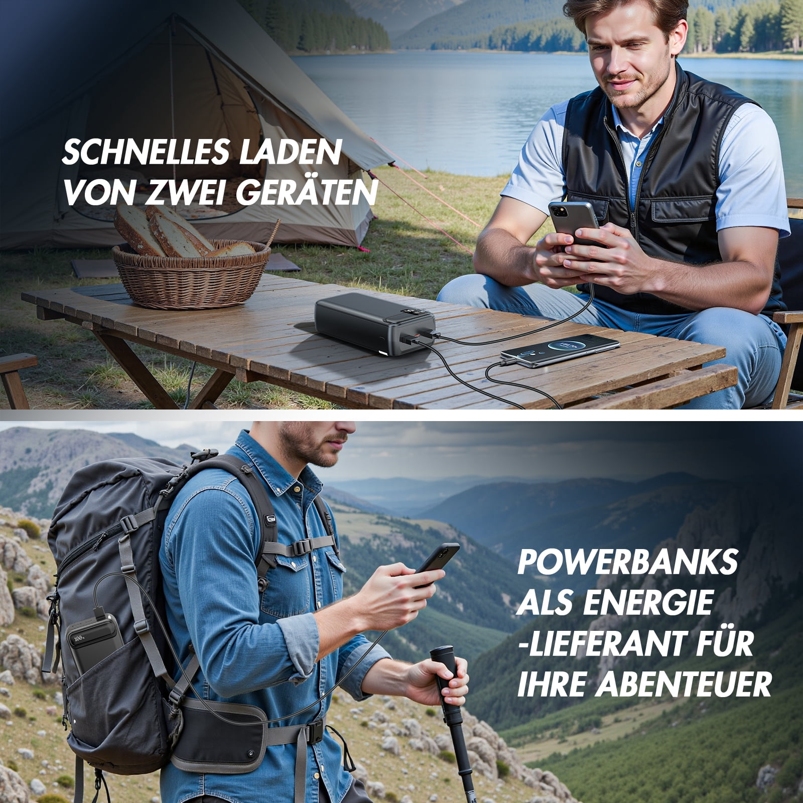 P.Toultek 22.5W PD3.0 Quick Charge Function 50000 mAh Portable Power Pack