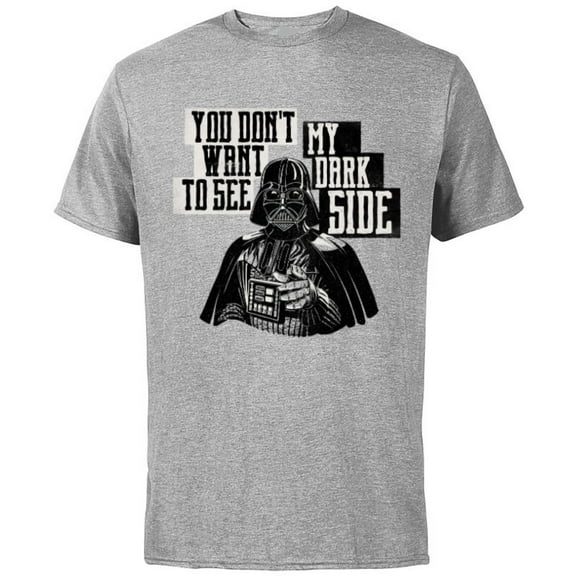 Star Wars Darth Vader Dark Side Funny - Short Sleeve Cotton T-Shirt for Adults- Customized-Athletic Heather