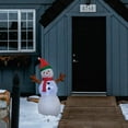 thumbnail image 3 of ProductWorks Candy Cane Lane Pre-Lit Nylon Inflatable Outdoor Christmas Decoration, Snowman, 4ft, 3 of 5