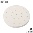 thumbnail image 1 of Steamer Paper Disposable With Holes Round Steamer Pad Paper Silicone Bun, 1 of 8