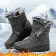 thumbnail image 2 of Xiaoxatg Women's Boots Fashion Couple Winter Zipper Comfortable Mid Boots for Men and Women to Keep Warm 7.5 Grey, 2 of 8
