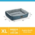 thumbnail image 3 of Vibrant Life Extra Large Dog Bed, Bolster Bed for Large Dogs, Extra Large, 42" x 32", Blue, 3 of 5