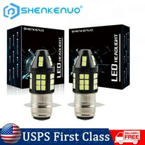 For Kawasaki Bayou 220 300 2001-2003 2004 LED Headlight Kit H6 6000K White Bulbs