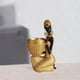 thumbnail image 3 of Estatua de mujer tribal africana, figura, adorno de escritorio retro, figura de mujer africana, escultura de mujer africana para estante Estilo B, 3 of 6