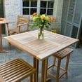 thumbnail image 4 of Teak 35-In Square Bar Table with two 29-In Bar Stools, 4 of 6