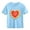 Blue, variant on Kids Watermelon Tee Heart Print Girls Short Sleeve T-Shirt 100% Cotton Cute Graphic Top, White,Size 7 T