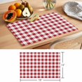 thumbnail image 6 of Red White Plaid Placemats Set of 4 Buffalo Check Geometric Place Mats Table Mats Kitchen Dining Home Outdoor Party Table Decoration, 6 of 9
