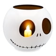 thumbnail image 1 of Vela LED parpadeante sin llama de Jack Skellington de Disney The Nightmare Before Christmas con temporizador automático | Coleccionable con licencia oficial, blanca, 1 of 9
