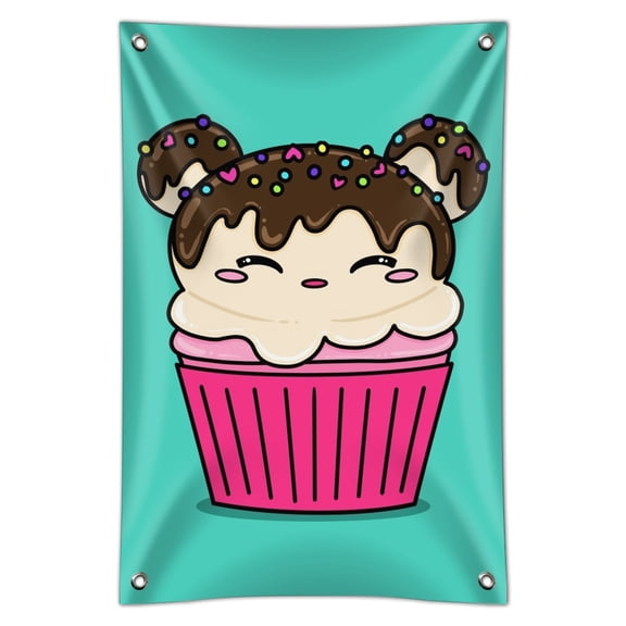 Cute Mouse Bear Ice Cream Cupcake with Sprinkles Home Business Office Sign