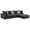 Charcoal - 4-Piece (One (1) armless chair, two (2) corners, and one (1) ottoman), variant on Serene 4-piece Fabric Upholstered Modular Sectional Sofa Charcoal